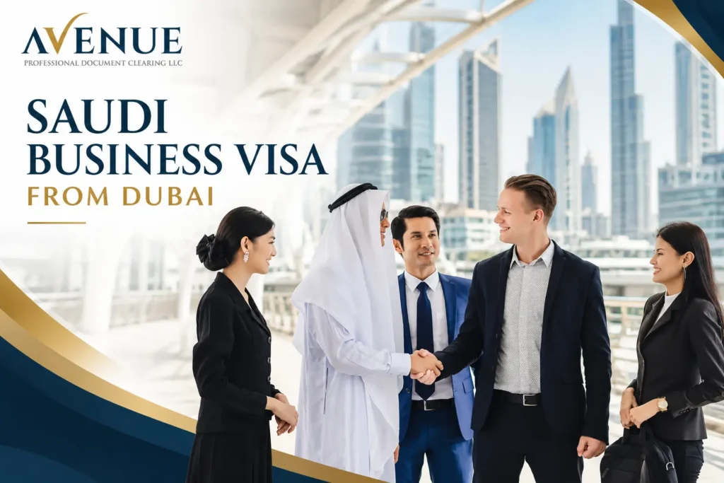 Saudi Business Visa from Dubai avenue